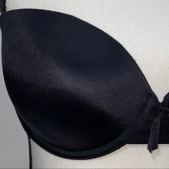 Black Satin & Lace Bra 38C - Picture 2 of 16